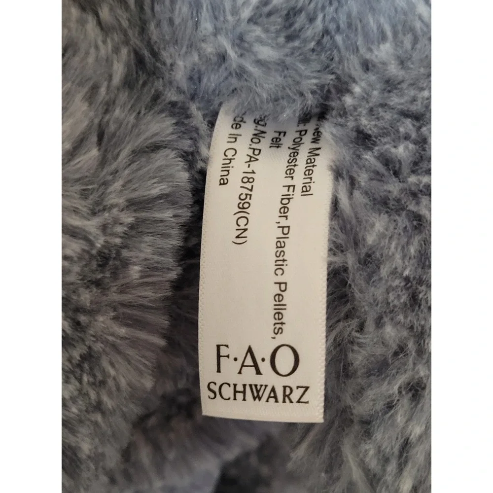FAO Schwarz Plush Dragon Lavender Grey Blue Weighted Stuffed Animal Toy